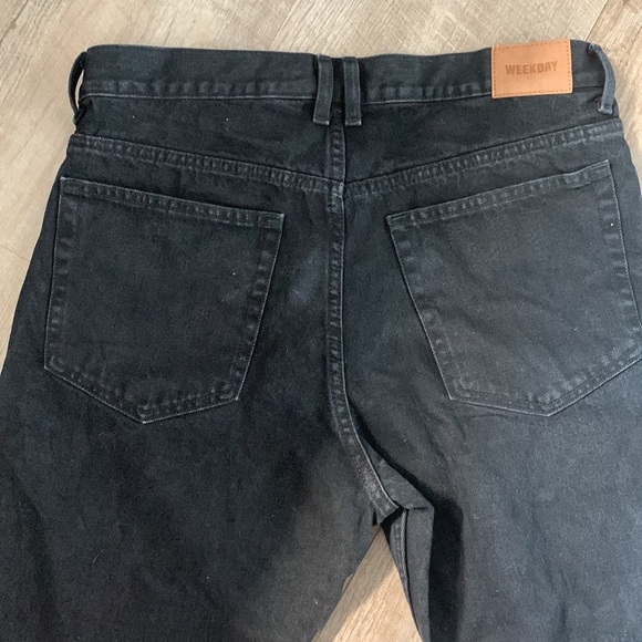 Black Barrel Jeans Weekday Size 33 x 32 - Picture 8 of 10